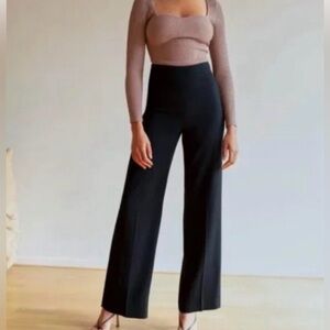 Aritzia babaton black wide leg trouser